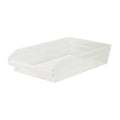 Shelf Storage Bin, Polypropylene, Clear, 4 in H, 11 1/8 in W, 17 7/8 in L