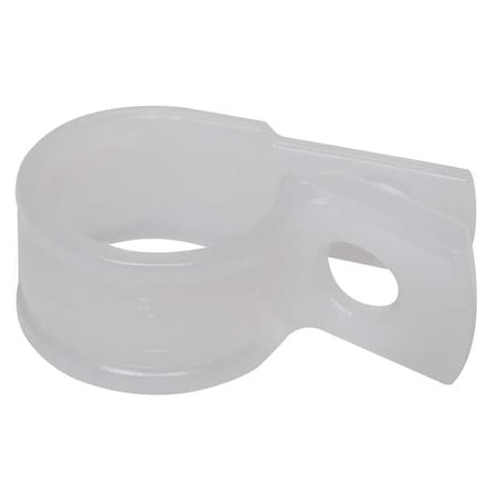 Cable Clamp, Nylon 6/6, 1/2 in Bundle Dia., Natural, 1-1/16 in L, 100 PK