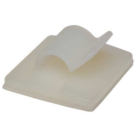Cable Clip, Nylon 6/6, 0.19 in Bundle Dia., Natural, 3/4 in L, 25 PK