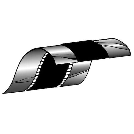 Flexible Duct Connector, 3 in W x 50 ft L, Polyester, 24ga Galvanized Steel, 200F Max Temp, PowerLock