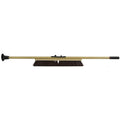 24 in Sweep Face Push Broom, Stiff, Synthetic, Maroon