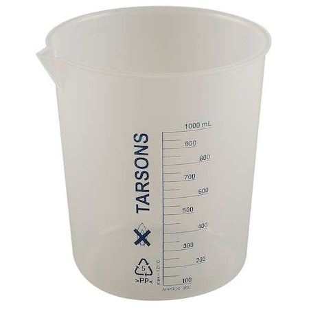 Beaker, 1000mL, Polypropylene, PK3