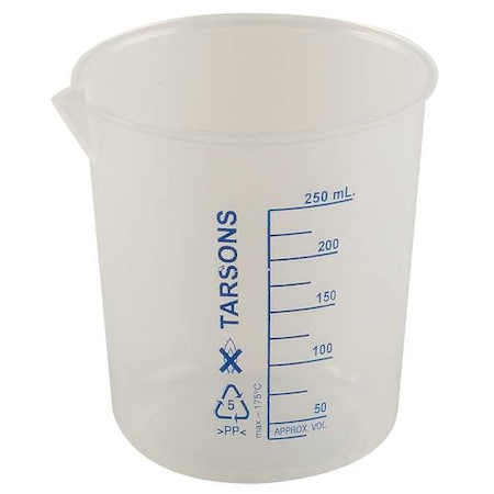 Beaker, 250mL, Polypropylene, PK6