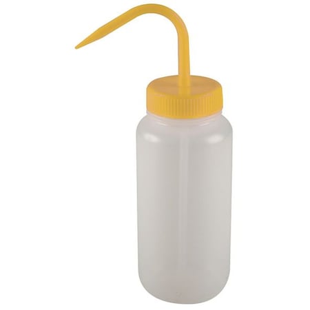 Wash Bottle, Standard Spout, 16 oz., Yellow