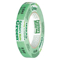 Painter's Tape, 18 mm W x 55 m L, 5.4 mil Thick, Green, Rubber Adhesive
