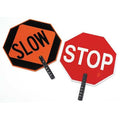 Paddle Sign, Orange/Black, Red/White, ABS Plastic, Handle