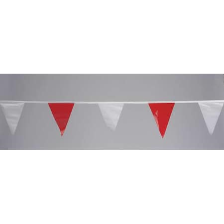 Pennants, Vinyl, Red/White, 60 ft.