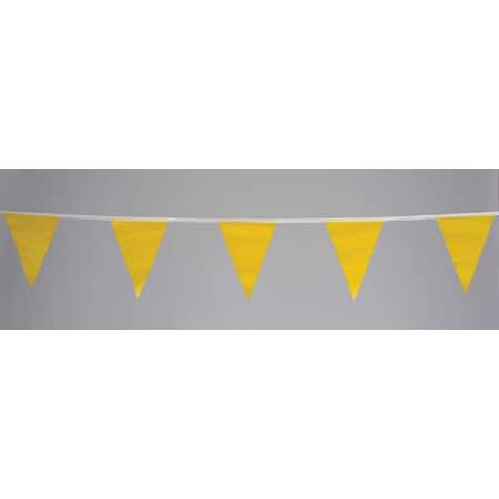 Pennants,Vinyl,Yellow,60 ft.