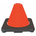 Traffic Cone, PVC, Not Applicable, 6 in Height, 1.5 lb, Orange