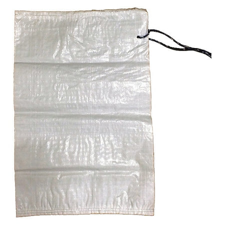 Sand Bag, Polypropylene, 27 in Length, White 100 PK