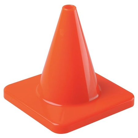 Traffic Cone, PVC, Non-Reflective, 4 in Height, 0.11 lb, Orange