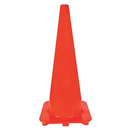 Traffic Cone, PVC, Non-Reflective, 28 in Height, 5 lb, Orange
