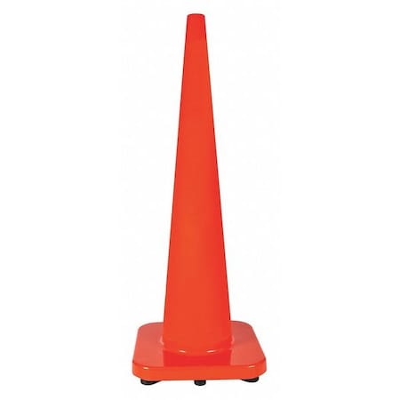 Traffic Cone, PVC, Non-Reflective, 36 in Height, 10 lb, Orange