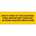 Caution Sign, 3 1/2 in Height, 10 in Width, Polyester, Rectangle, English