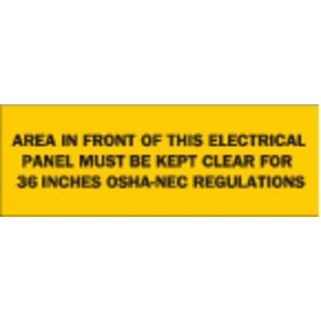 Caution Sign, 3 1/2 in Height, 10 in Width, Polyester, Rectangle, English