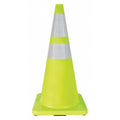 Traffic Cone, PVC, High-Intensity Prismatic, 28 in Height, 7 lb, Lime