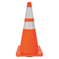Traffic Cone, PVC, High-Intensity Prismatic, 28 in Height, 7 lb, Orange