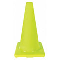 Traffic Cone, PVC, Non-Reflective, 18 in Height, 2.2 lb, Lime