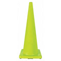 Traffic Cone, PVC, Non-Reflective, 36 in Height, 10 lb, Lime