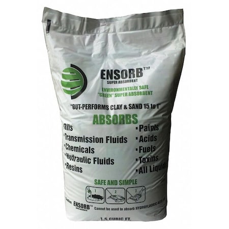 Granular Sorbent, Perlite, 9 gal Volume Absorbed per Pkg., 11 lb lb, Bag, Not Applicable