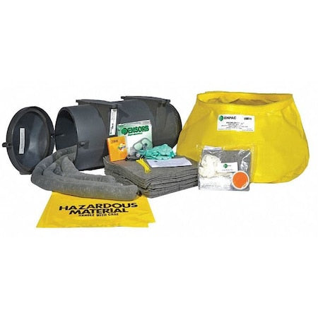 Vehicle Spill Kit, 110 gal Volume Absorbed per Kit, 110 gal Capacity, Wall Mounted Container, 38
