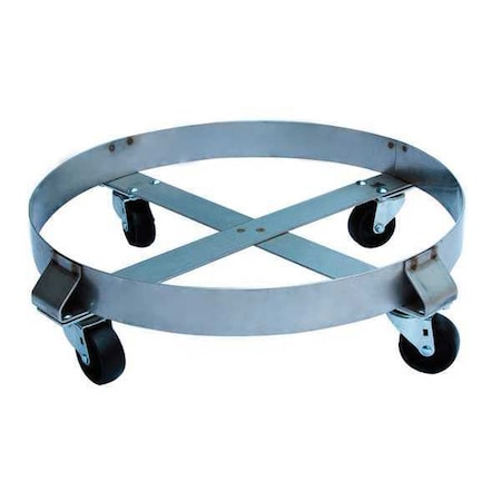 Drum Dolly, 800 lb., 6-1/2 In H, 55 gal.