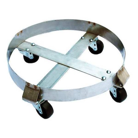 Drum Dolly, 800 lb., 6-1/2 In H, 30 gal.