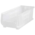 Storage Bin, Polypropylene, Clear, 7 in H, 8 1/4 in W, 23 7/8 in L