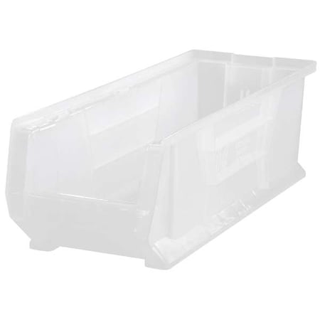 Storage Bin, Polypropylene, Clear, 7 in H, 8 1/4 in W, 23 7/8 in L