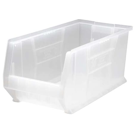 Storage Bin, Polypropylene, Clear, 10 in H, 11 in W, 23 7/8 in L