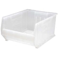 Storage Bin, Polypropylene, Clear, 12 in H, 18 1/4 in W, 23 7/8 in L