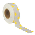 Flagging Tape, No Legend, White/Yellow, 1 3/16 in Wide x 300 ft Length, Vinyl, 2 mil