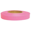 Flagging Tape, No Legend, Fluorescent Pink, 1/2 in Wide x 150 ft Length, Vinyl, 4.5 mil