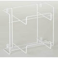 Glove Dispenser, PVC Coated Steel, Holds (2) Boxes , White , 9-1/4"H x 14"W x 7"D