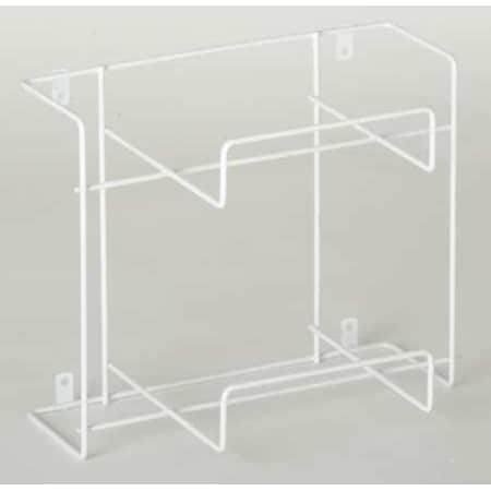 Glove Dispenser, PVC Coated Steel, Holds (2) Boxes , White , 9-1/4"H x 14"W x 7"D