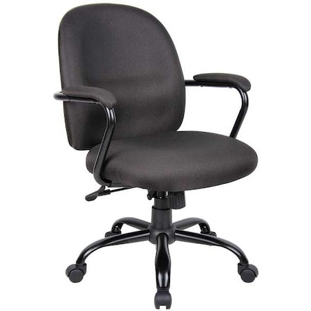Executive Chair, Fabric Black, Height 34" to 37-1/2"