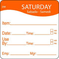 Day Label, Saturday, 4-1/2 In. W, PK250