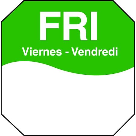 Day Label, Friday, 3 In. W, PK1000