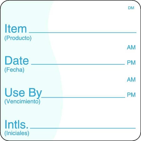 Shelf Life Label, 2 In. H, 2 In. W, PK250