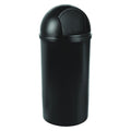 Marshal 25 gal Round Indoor Plastic Can, Black, None, Plastic, Not Applicable