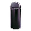 Marshal 15 gal Round Indoor Plastic Can, Black, None, Plastic, Not Applicable