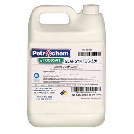 1 gal Gear Oil Jug 220 ISO Viscosity, 90 SAE, Clear