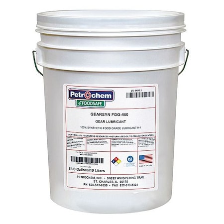 5 gal Gear Oil Drum 460 ISO Viscosity, 140 SAE, Clear