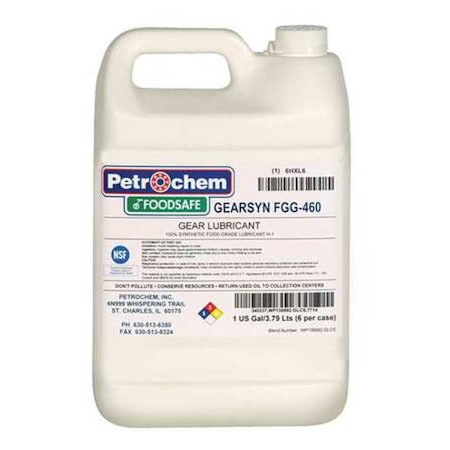 1 gal Gear Oil Jug 460 ISO Viscosity, 140 SAE, Clear
