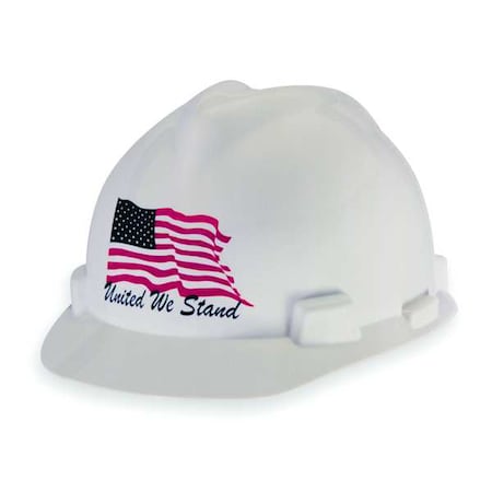 Hard Hat, V-Gard Freedom Series, Polyethylene, 4 Point Ratchet, Type 1, Class E, White