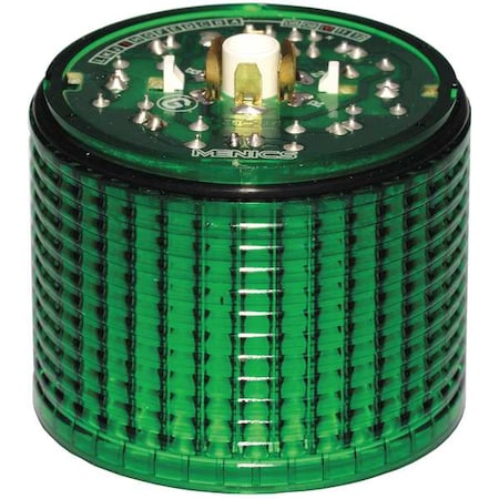 Tower Light Module, 24V AC, 24V DC, Green, 56 mm Dia., 2 in Height, LED