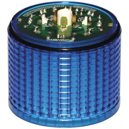 Tower Light Module, 24V AC, 24V DC, Blue, 56 mm Dia., 2 in Height, LED