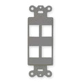 Outlet Frame, 4 Port, ISF Decorator Outlet