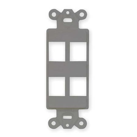 Outlet Frame, 4 Port, ISF Decorator Outlet