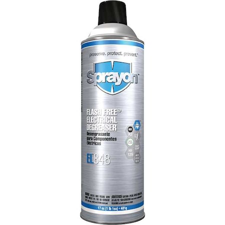Electrical Degreaser, 13 oz Aerosol Spray Can, Liquid, Colorless